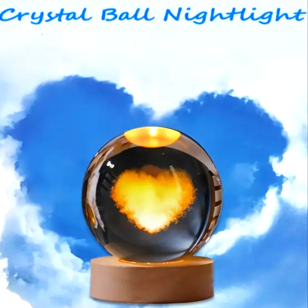 Etched Crystal Ball Light USB Powered
